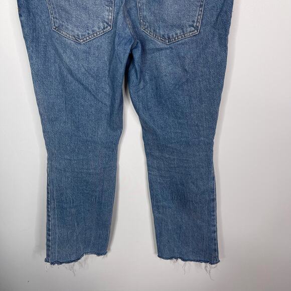 ASOS Design Maternity US 4 Over The Belly Jeans Slim Straight Leg Ripped Knee - Picture 8 of 9